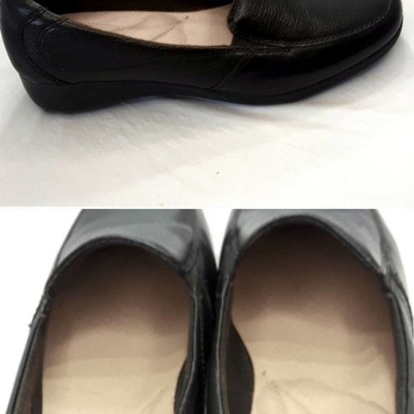 Clarks Collection Black  Leather Flats - Picture 4 of 8